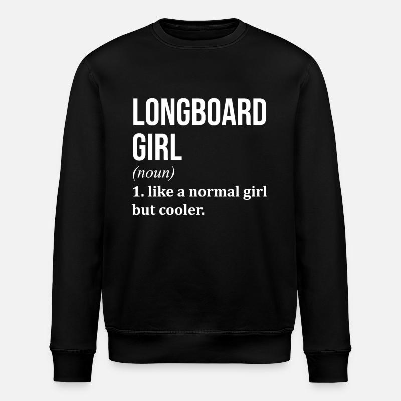 Longboard - Sweat bio ROLLER Stanley/Stella Unisexe - noir