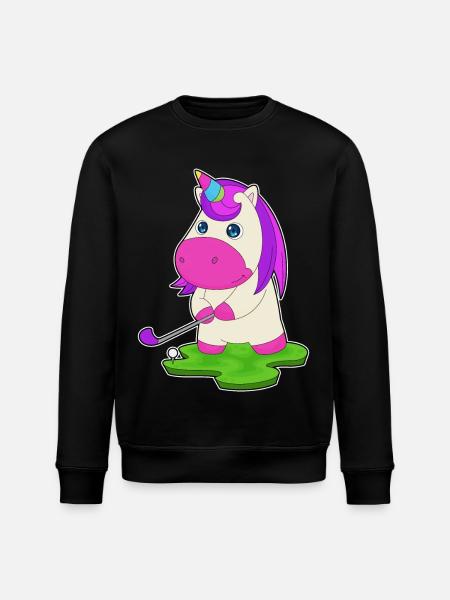 Einhorn Golf Golfschläger - Stanley/Stella Unisex Bio-Sweatshirt ROLLER - Schwarz