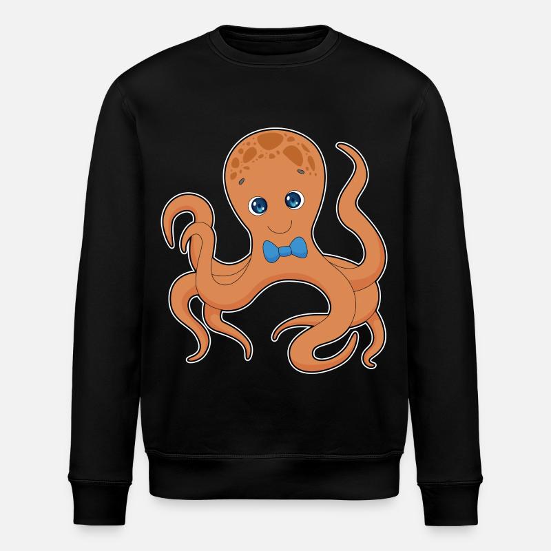 Krake Gentleman Fliege - Stanley/Stella Unisex Bio-Sweatshirt ROLLER - Schwarz