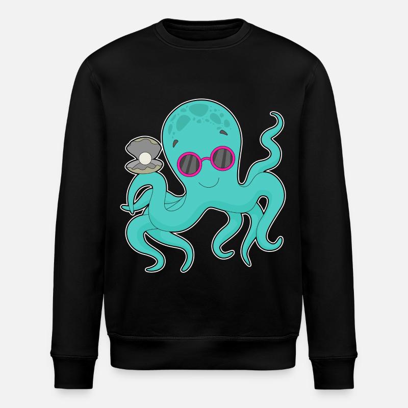 Octopus Bead - Stanley/Stella ROLLER Unisex Organic Sweatshirt - black