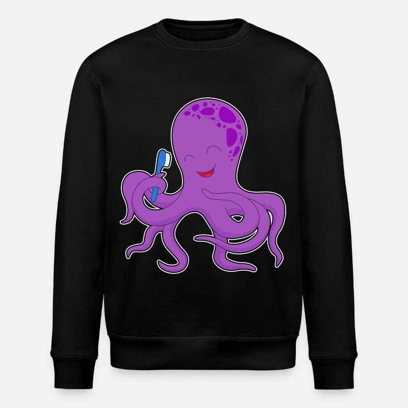 Octopus Brosse à dents - Sweat bio ROLLER Stanley/Stella Unisexe - noir