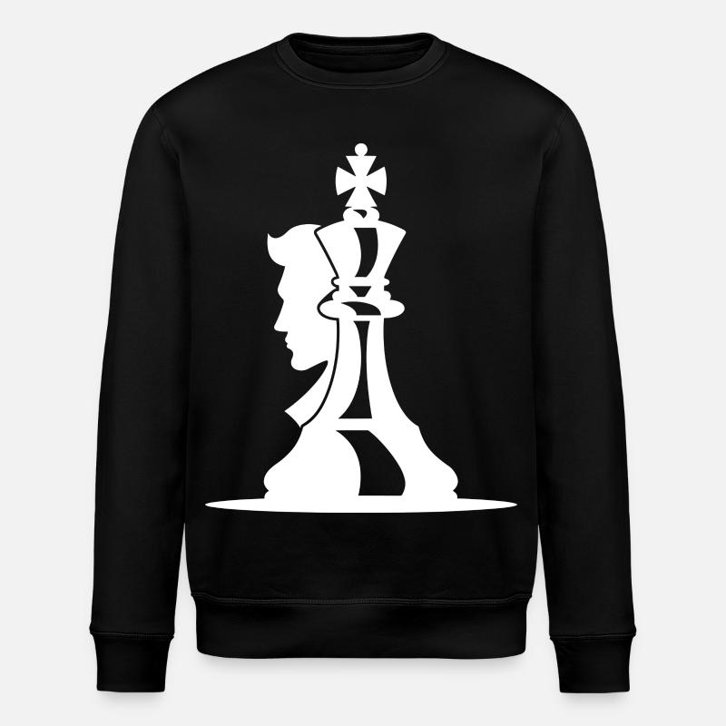 Chess Player Drawing - Stanley/Stella ROLLER Unisex Organic Sweatshirt - black