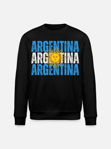 Flag of Argentina, Argentine pride - Stanley/Stella ROLLER Unisex Organic Sweatshirt - black