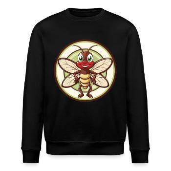 Dragonfly Colorful Kawaii Cartoon Character Pet - Stanley/Stella ROLLER Unisex Organic Sweatshirt - black - Front - Nik (191cm)