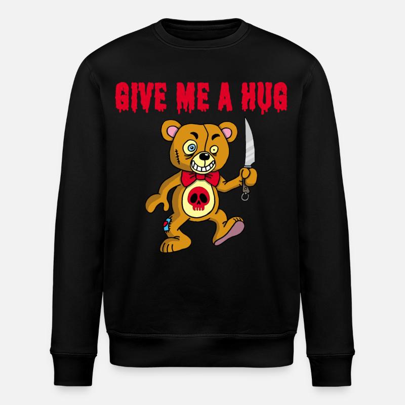 Psychopathischer Teddybär - Stanley/Stella Unisex Bio-Sweatshirt ROLLER - Schwarz