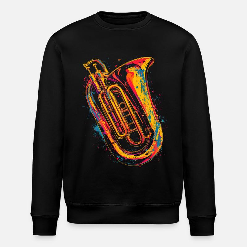 Tuba Grafik - Stanley/Stella Unisex Bio-Sweatshirt ROLLER - Schwarz