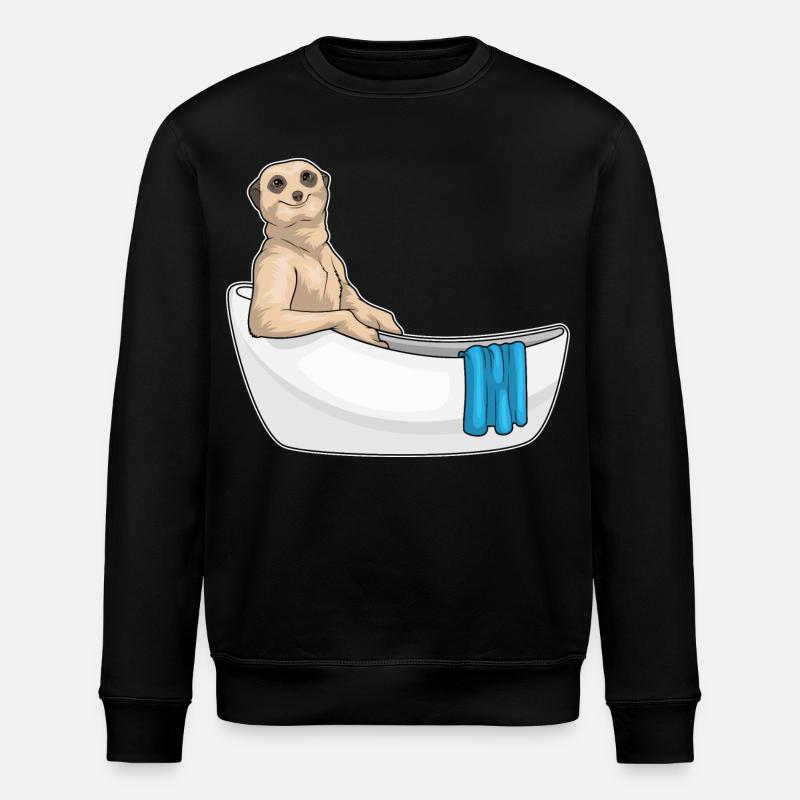 Erdmännchen Baden Badewanne - Stanley/Stella Unisex Bio-Sweatshirt ROLLER - Schwarz