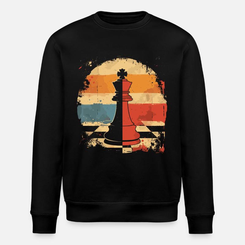 Chess piece Retrowave - Stanley/Stella ROLLER Unisex Organic Sweatshirt - black