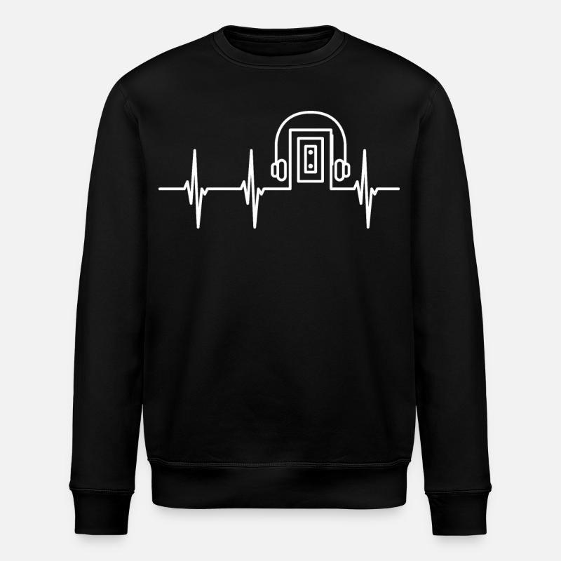 Lecteur de cassettes Cardiogramme - Sweat bio ROLLER Stanley/Stella Unisexe - noir
