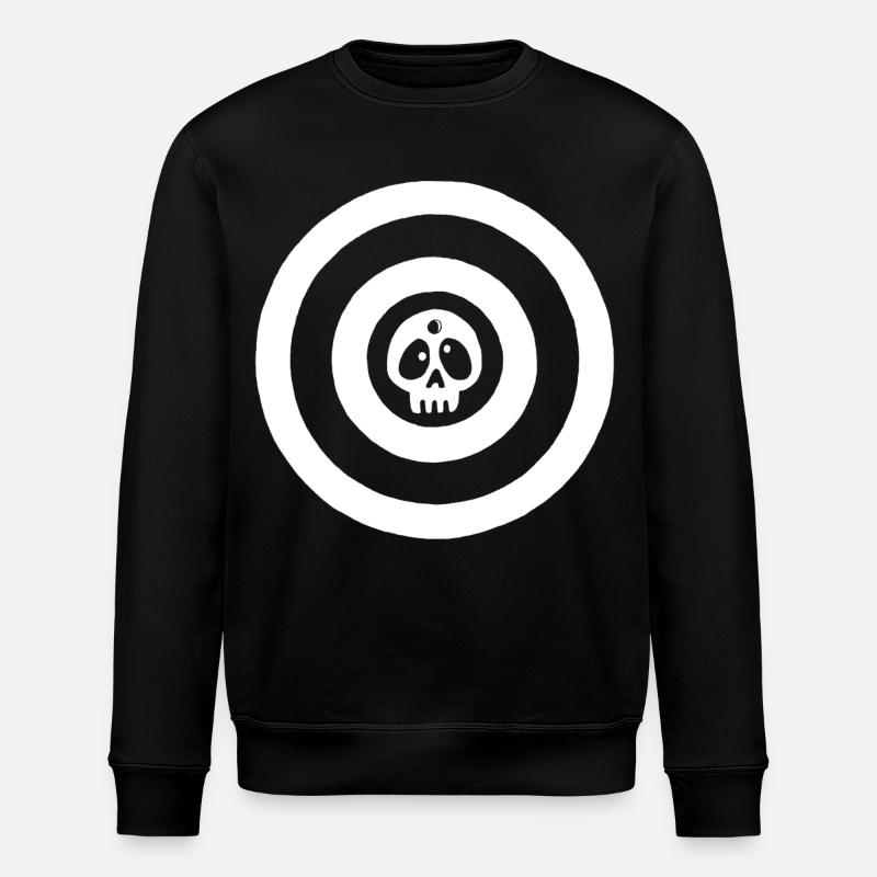Weißer Zielschädel - Stanley/Stella Unisex Bio-Sweatshirt ROLLER - Schwarz