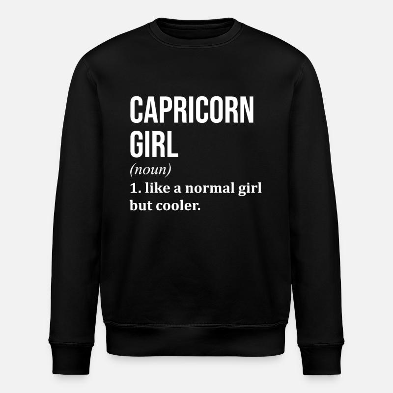 Capricorne - Sweat bio ROLLER Stanley/Stella Unisexe - noir