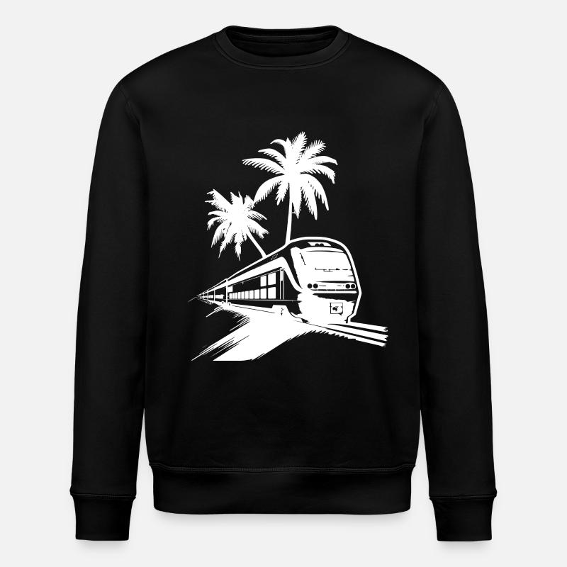 Railway Sketch - Stanley/Stella ROLLER Unisex Organic Sweatshirt - black