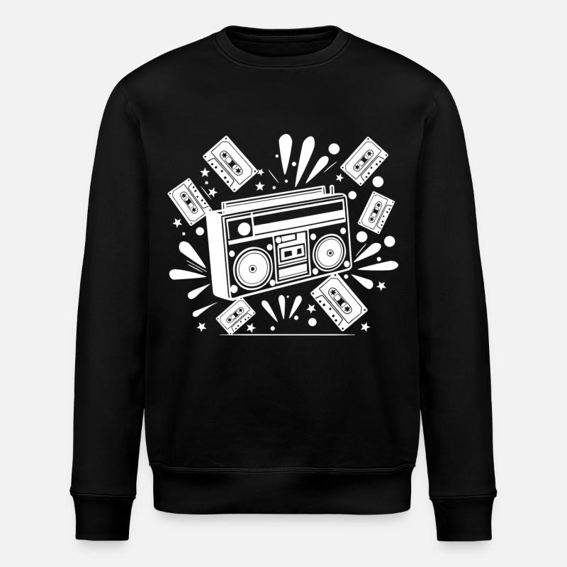 Radiocassette, musique, nostalgie - Sweat bio ROLLER Stanley/Stella Unisexe - noir