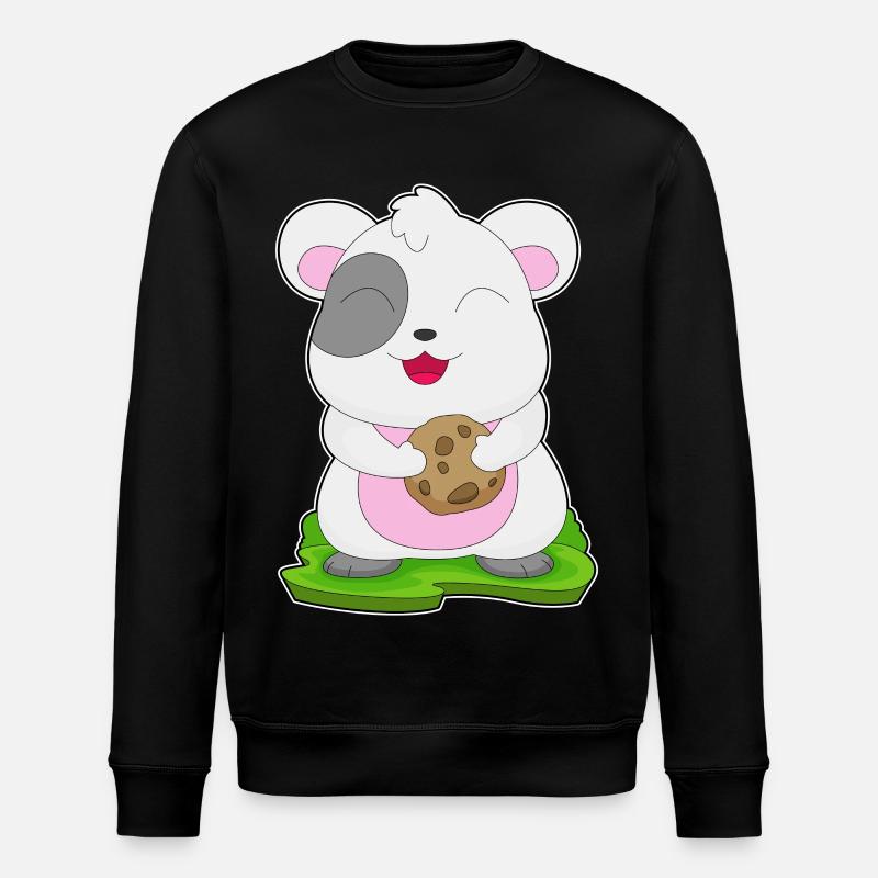 Biscuit hamster - Sweat bio ROLLER Stanley/Stella Unisexe - noir