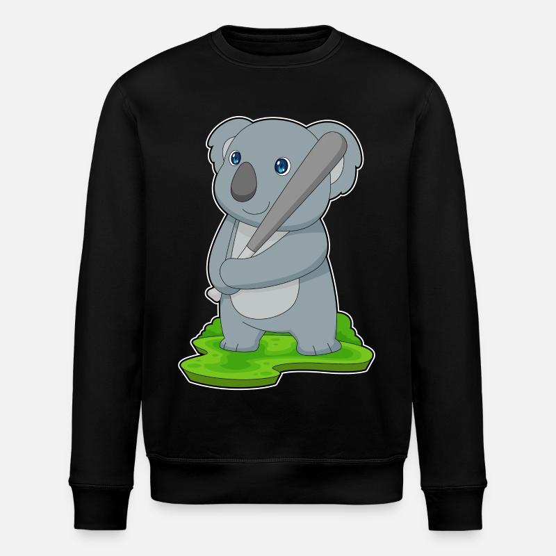 Koala Baseball Batte de Baseball - Sweat bio ROLLER Stanley/Stella Unisexe - noir