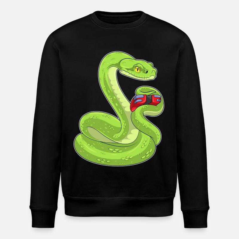 Snake Gamer Controller - Stanley/Stella ROLLER Unisex Organic Sweatshirt - black
