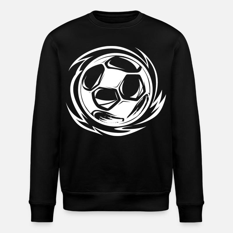 Fußball Zeichnung - Stanley/Stella Unisex Bio-Sweatshirt ROLLER - Schwarz