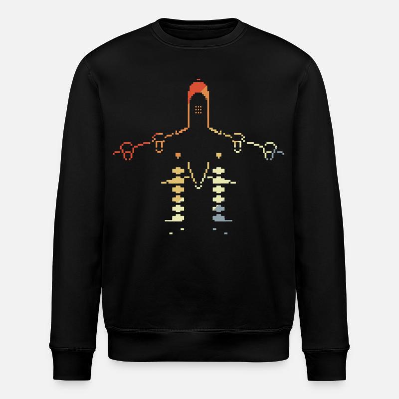 Graphiques pixel d’avion - Sweat bio ROLLER Stanley/Stella Unisexe - noir