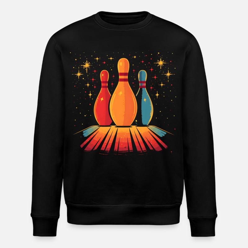 Bowling Retro - Stanley/Stella Unisex Bio-Sweatshirt ROLLER - Schwarz