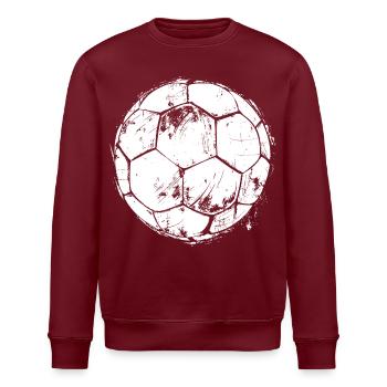Fußball Zeichnung - Stanley/Stella Unisex Bio-Sweatshirt ROLLER - Burgunderrot - Vorne - Nik (191cm)