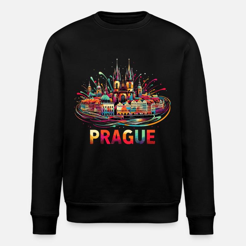Prague Capitale République tchèque Cadeau - Sweat bio ROLLER Stanley/Stella Unisexe - noir