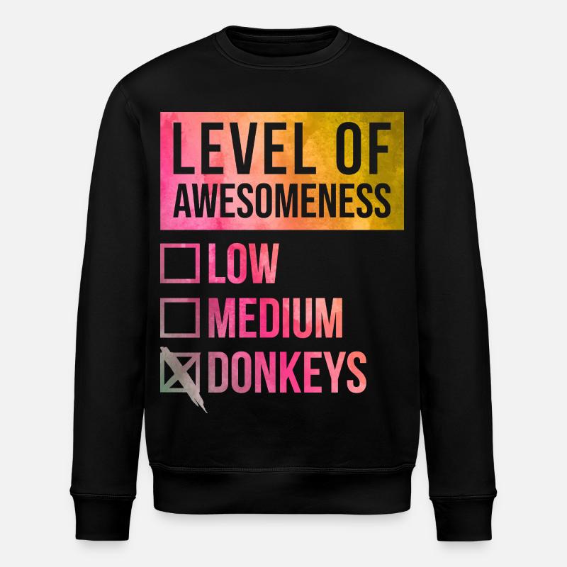 Esel - Stanley/Stella Unisex Bio-Sweatshirt ROLLER - Schwarz