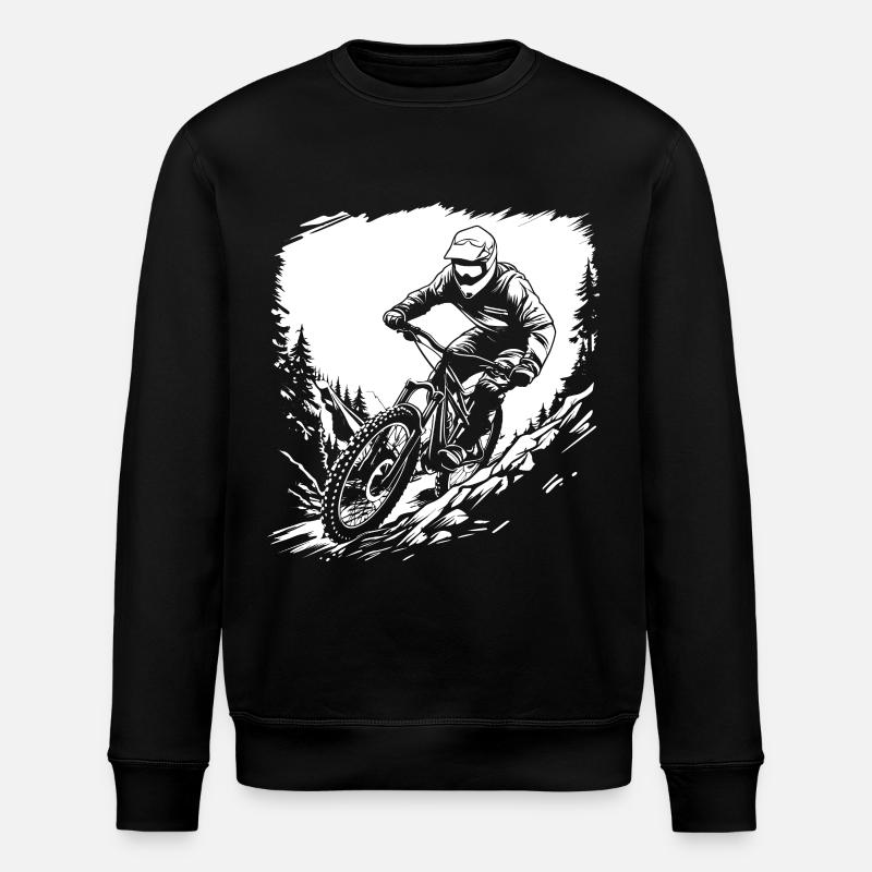 Croquis de VTT - Sweat bio ROLLER Stanley/Stella Unisexe - noir