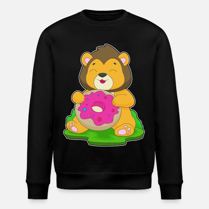 Beignet Lion - Sweat bio ROLLER Stanley/Stella Unisexe - noir