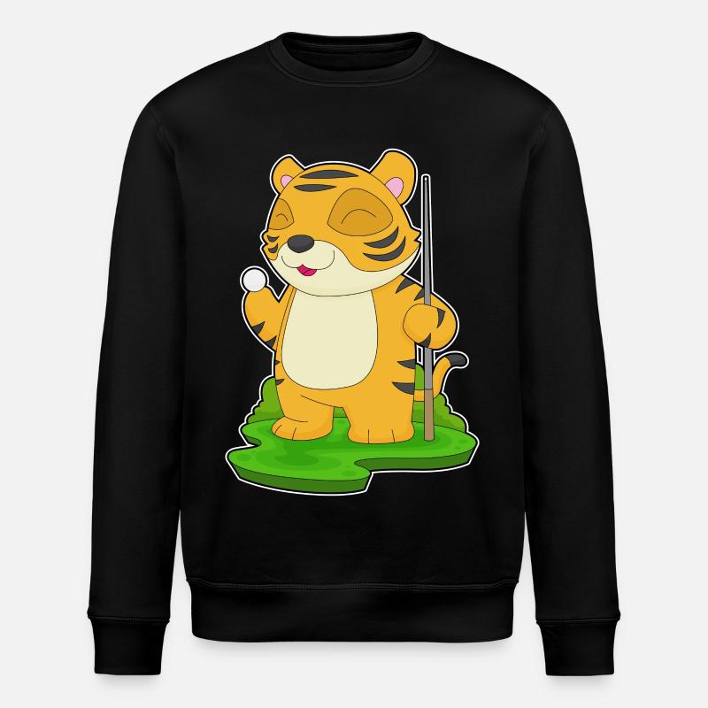 Tiger Billiard Cue - Stanley/Stella ROLLER Unisex Organic Sweatshirt - black