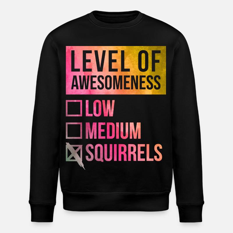 Squirrel - Stanley/Stella ROLLER Unisex Organic Sweatshirt - black