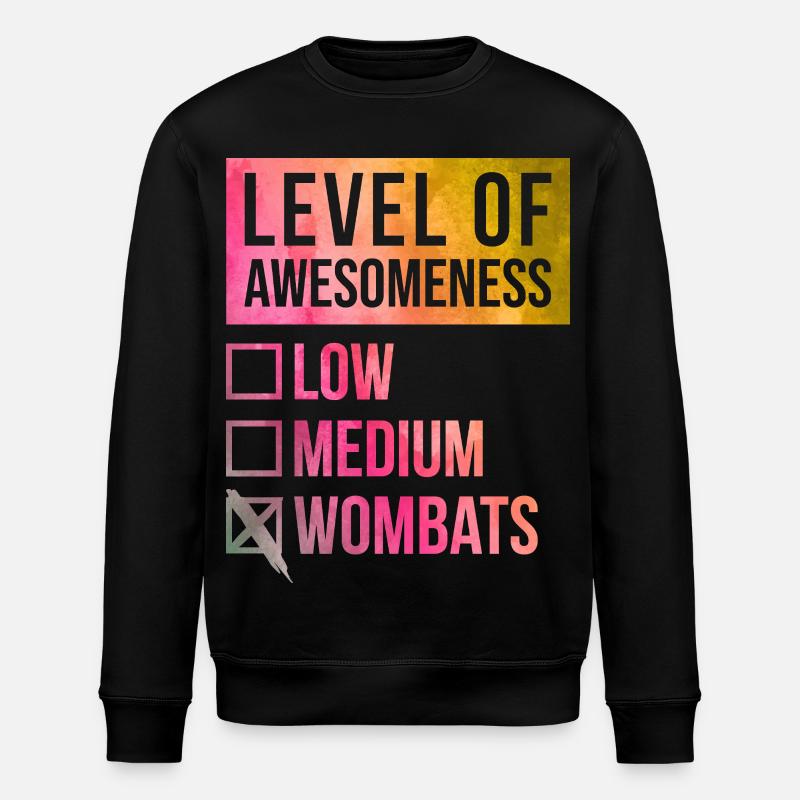 Wombat - Stanley/Stella Unisex Bio-Sweatshirt ROLLER - Schwarz