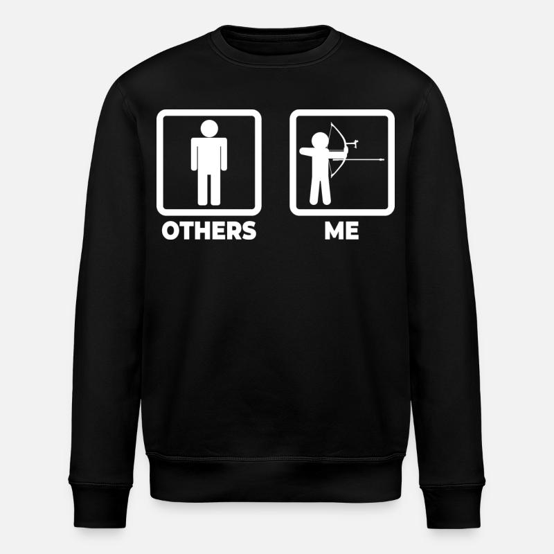 Archery stick figures - Stanley/Stella ROLLER Unisex Organic Sweatshirt - black