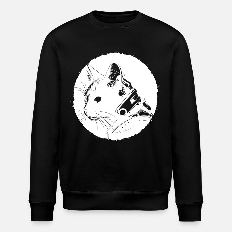 Chat Steampunk - Sweat bio ROLLER Stanley/Stella Unisexe - noir