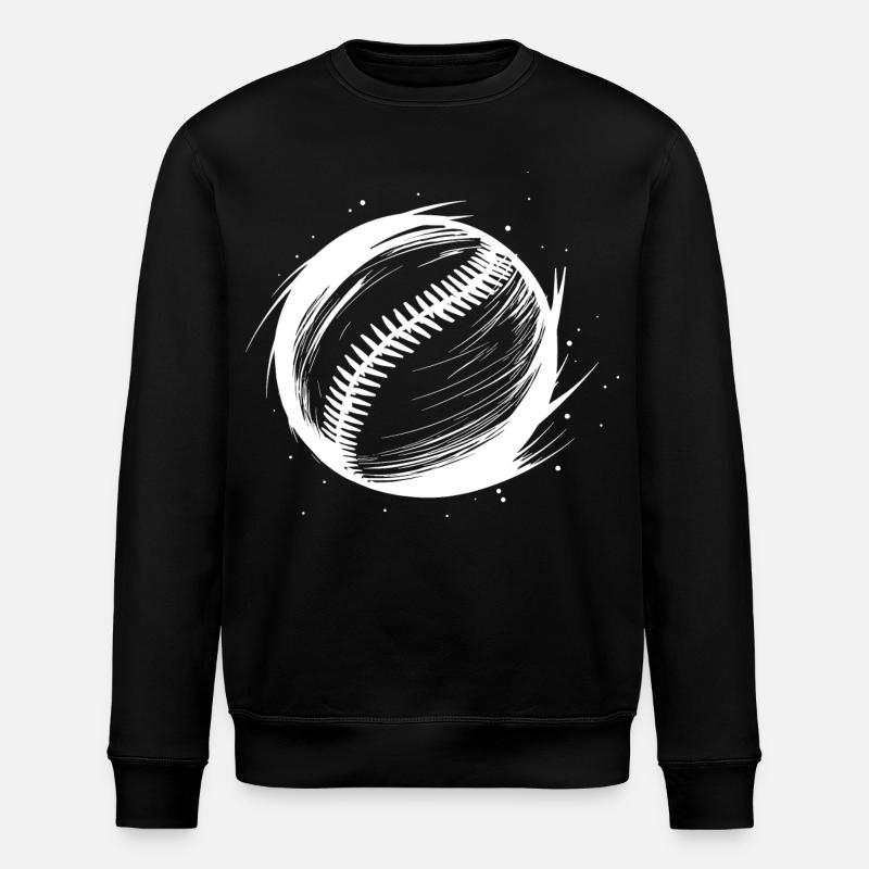 Dessin de balle de baseball - Sweat bio ROLLER Stanley/Stella Unisexe - noir
