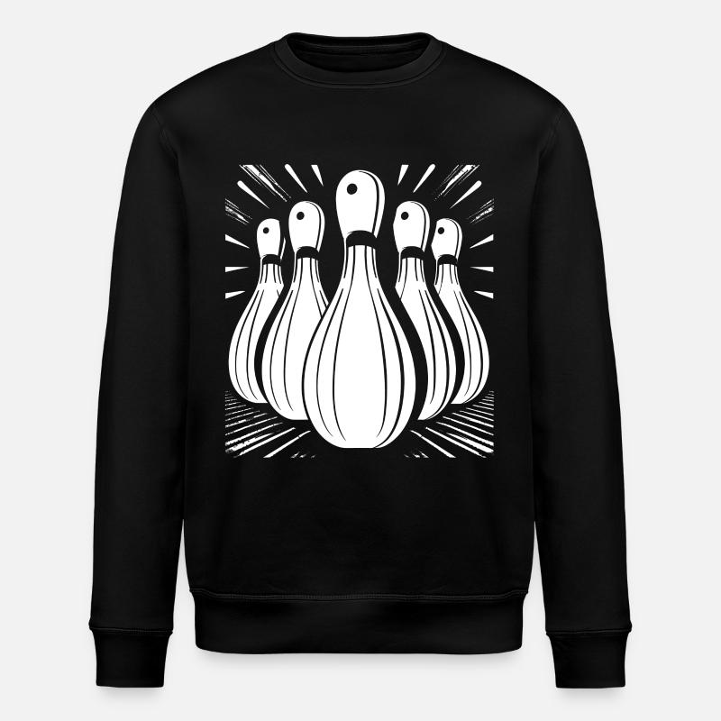 Bowling Graphics - Stanley/Stella ROLLER Unisex Organic Sweatshirt - black