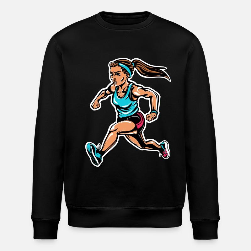 Coureur graphique - Sweat bio ROLLER Stanley/Stella Unisexe - noir