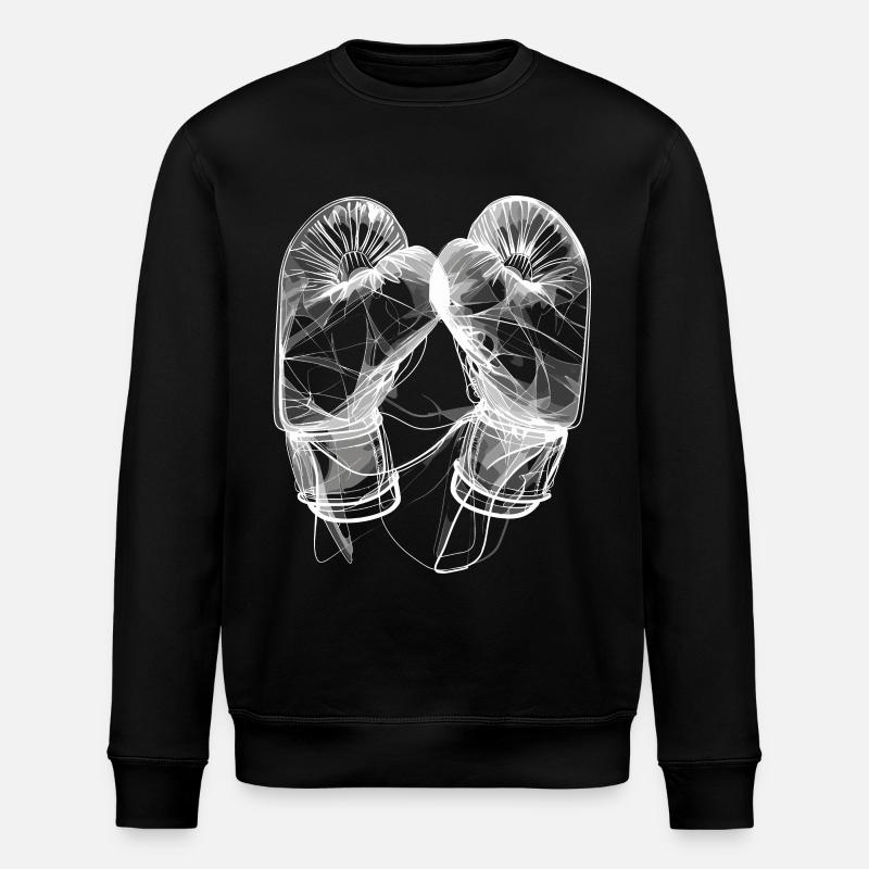 Boxhandschuhe Line Art - Stanley/Stella Unisex Bio-Sweatshirt ROLLER - Schwarz