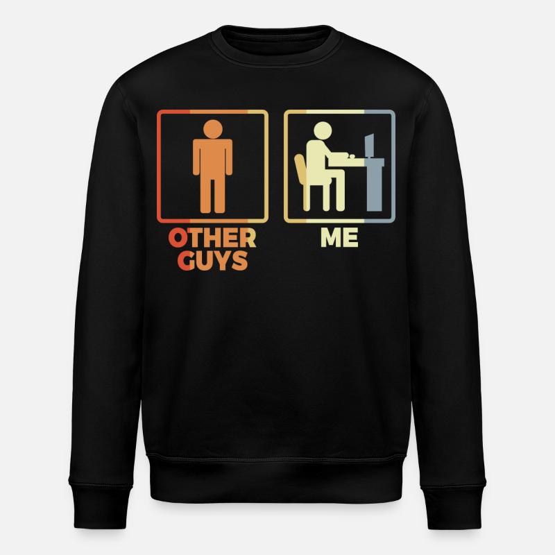 Programmer stick figure - Stanley/Stella ROLLER Unisex Organic Sweatshirt - black