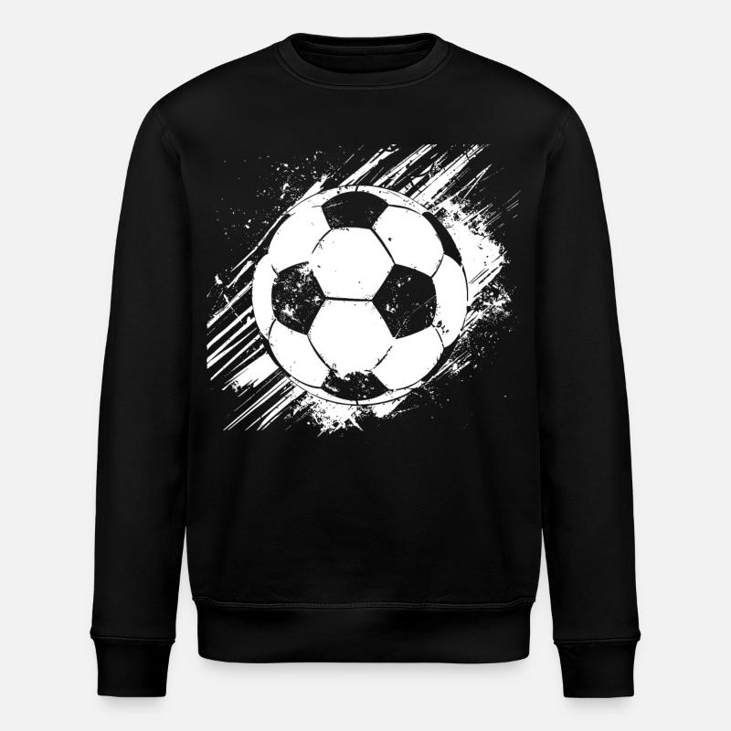 Fußball Skizze - Stanley/Stella Unisex Bio-Sweatshirt ROLLER - Schwarz