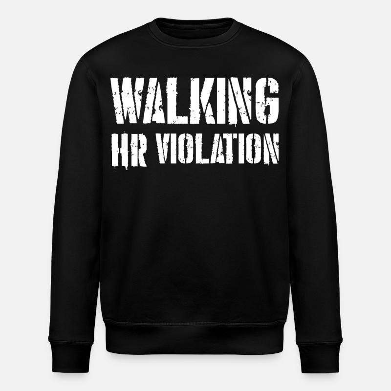 Walking HR Violation - Stanley/Stella ROLLER Unisex Organic Sweatshirt - black