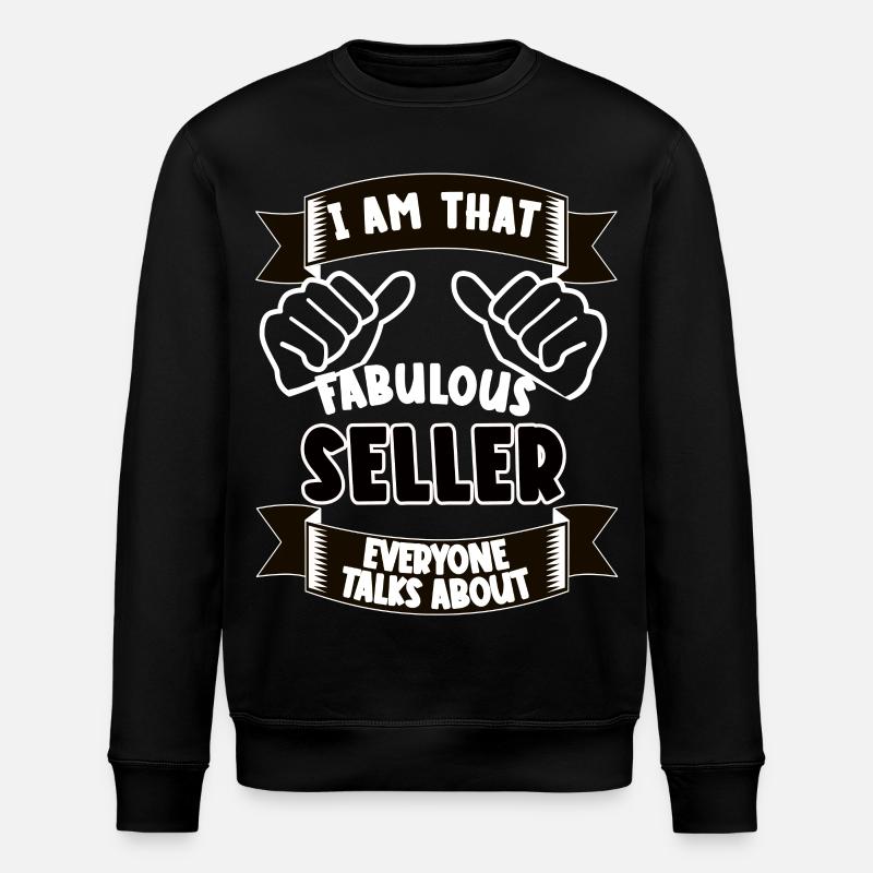Verkäufer Lustiger Spruch Geschenkidee - Stanley/Stella Unisex Bio-Sweatshirt ROLLER - Schwarz