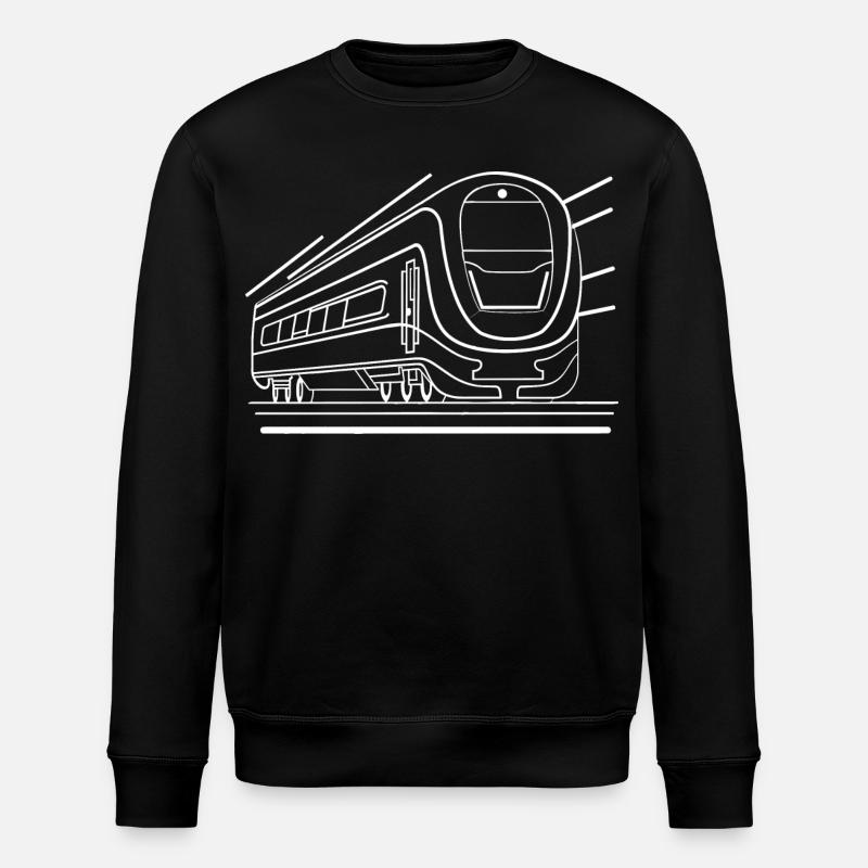 Train Comic Look - Stanley/Stella ROLLER Unisex Organic Sweatshirt - black