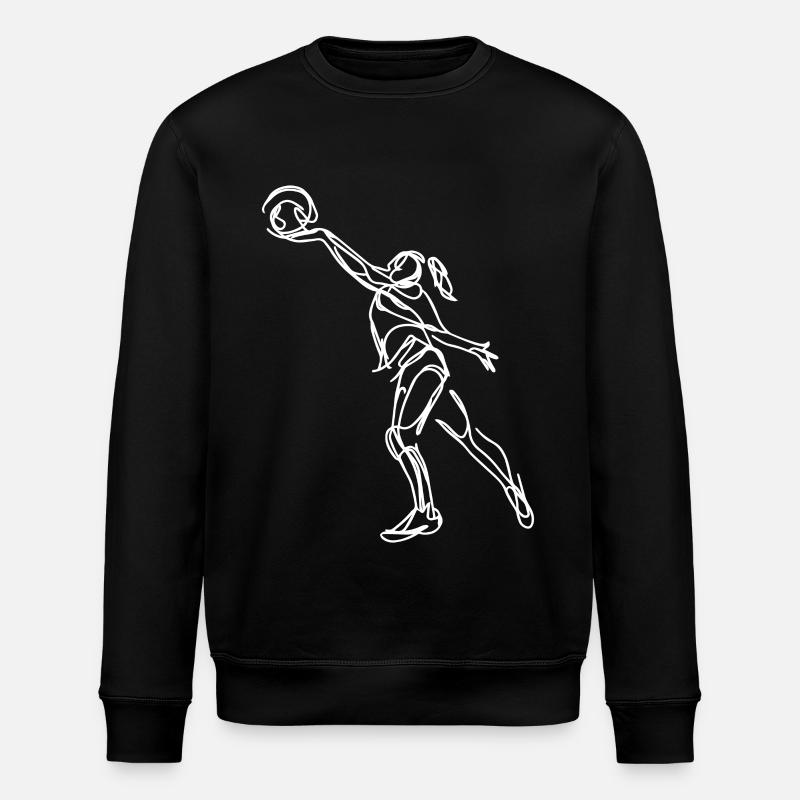 Croquis de joueuse de volley-ball - Sweat bio ROLLER Stanley/Stella Unisexe - noir