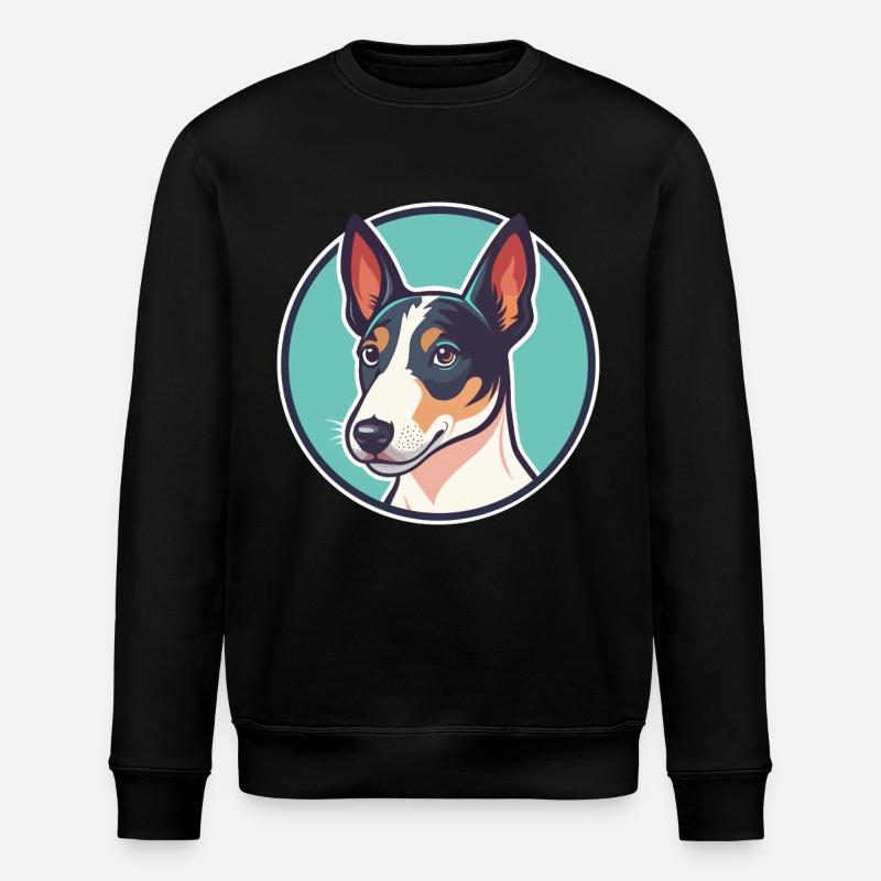 Glatter Foxterrier Hunderasse Karikatur Kawaii - Stanley/Stella Unisex Bio-Sweatshirt ROLLER - Schwarz