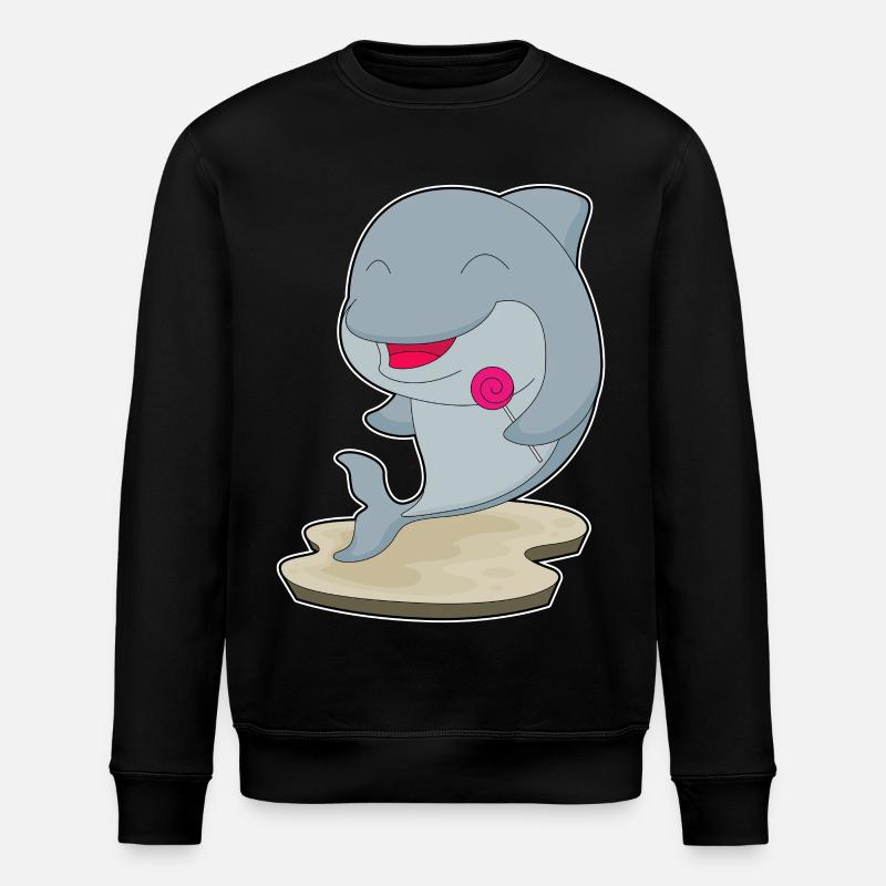 Sucette dauphin - Sweat bio ROLLER Stanley/Stella Unisexe - noir