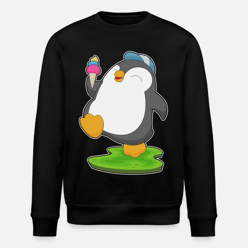 Pinguin Waffeleis - Stanley/Stella Unisex Bio-Sweatshirt ROLLER - Schwarz