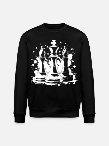 Chess bishop and king - Stanley/Stella ROLLER Unisex Organic Sweatshirt - black
