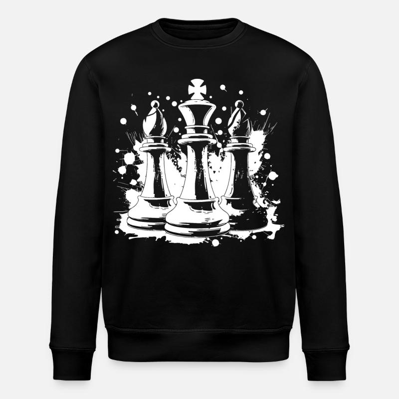 Chess bishop and king - Stanley/Stella ROLLER Unisex Organic Sweatshirt - black