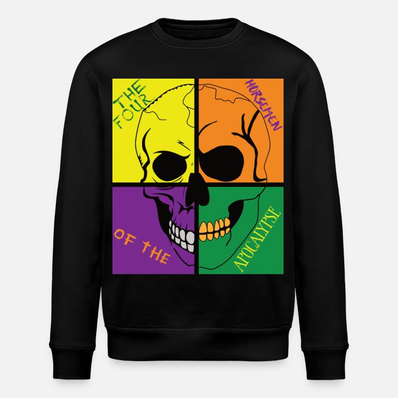 Crâne de l’Apocalypse - Sweat bio ROLLER Stanley/Stella Unisexe - noir