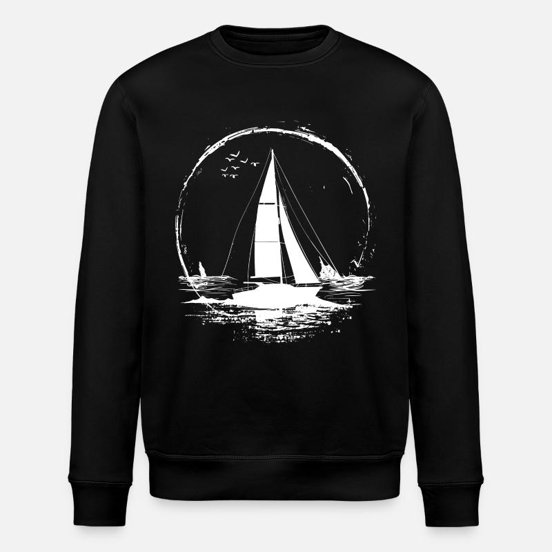 Dessin de voile - Sweat bio ROLLER Stanley/Stella Unisexe - noir